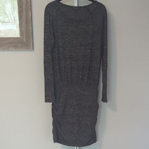 Banana Republic Chic Charcoal Long Sleeve Dress